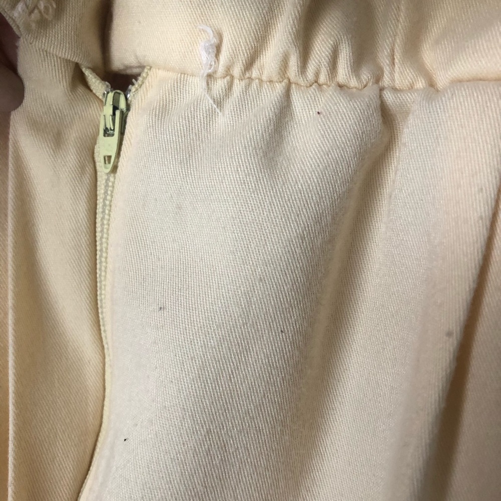 Vintage Button Midi Dress With Belt Cream 6P - Picture 7 of 13